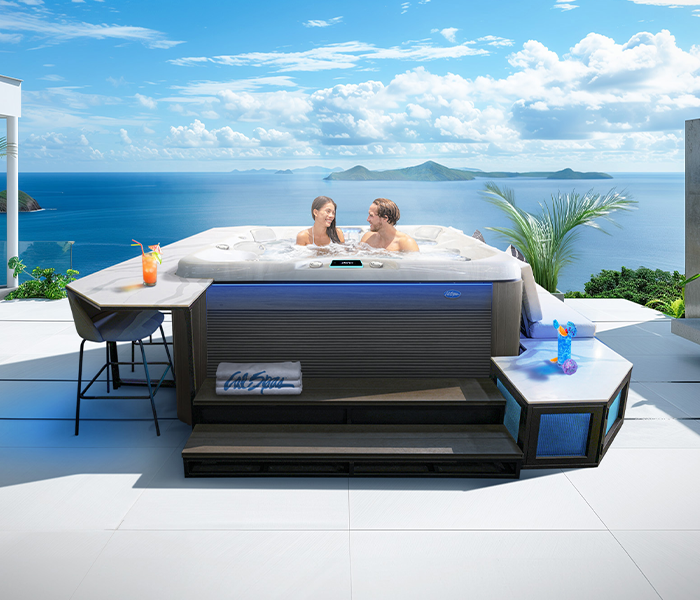 Calspas hot tub being used in a family setting - Fort Smith